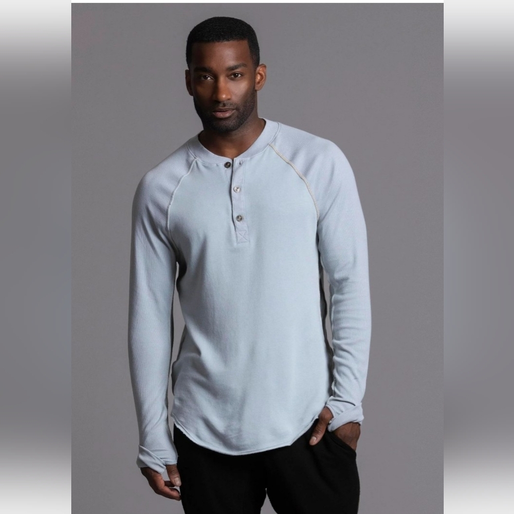 One Golden Thread, Ribbed Henley long sleeve Shirt